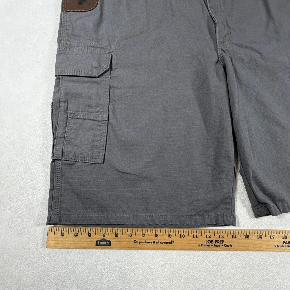 Wrangler Riggs Workwear Mens 44 Gray Ripstop Cargo Shorts Utility New